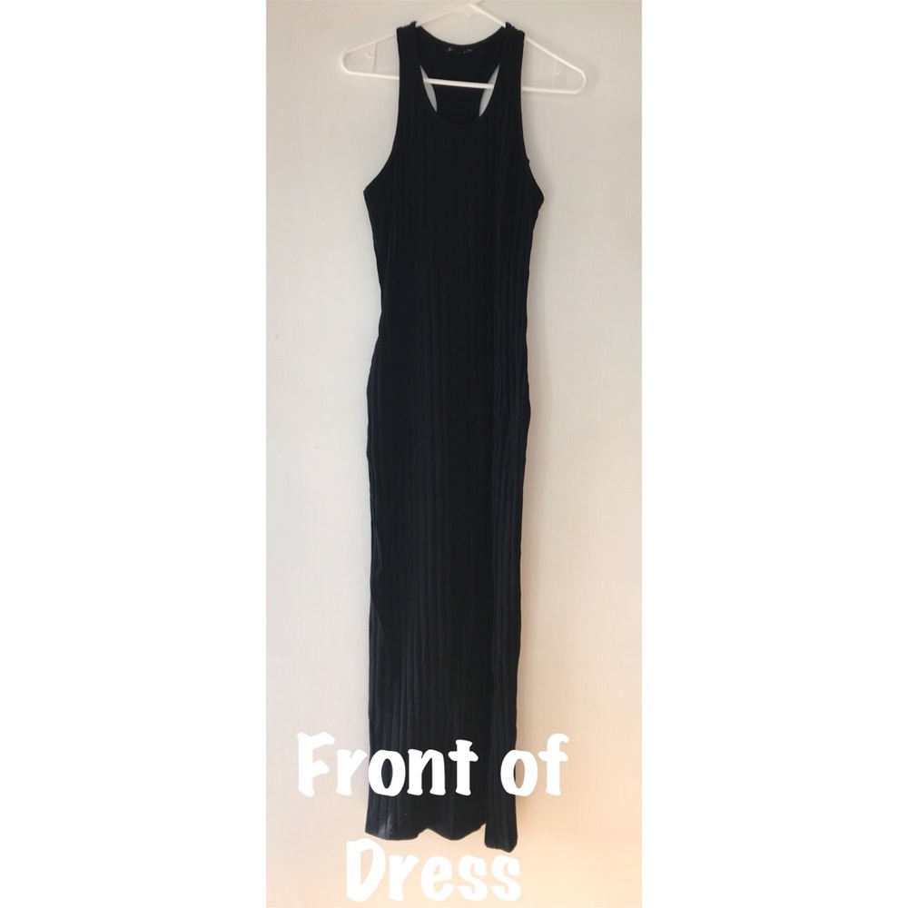 Alana Long Black Fitting Dress - Picture 4 of 6